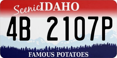 ID license plate 4B2107P