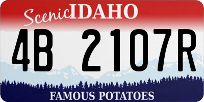 ID license plate 4B2107R