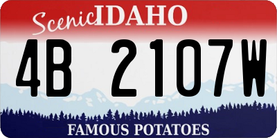 ID license plate 4B2107W