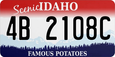 ID license plate 4B2108C
