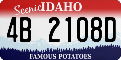 ID license plate 4B2108D