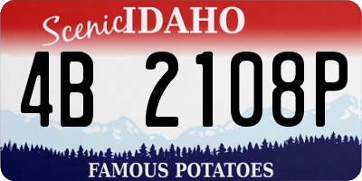 ID license plate 4B2108P