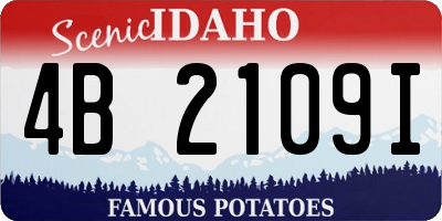 ID license plate 4B2109I