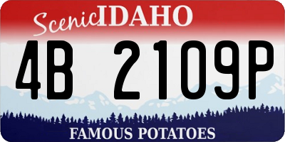 ID license plate 4B2109P