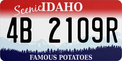 ID license plate 4B2109R