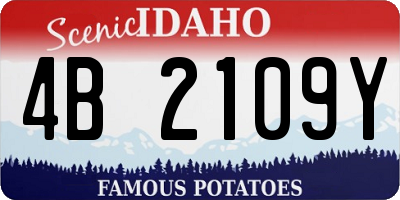 ID license plate 4B2109Y