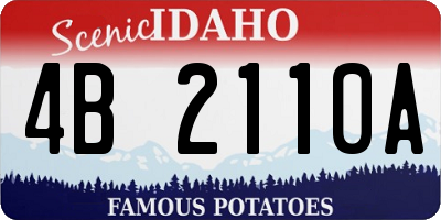 ID license plate 4B2110A