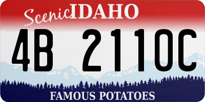 ID license plate 4B2110C
