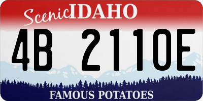 ID license plate 4B2110E