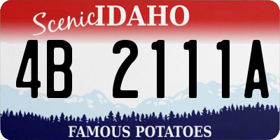 ID license plate 4B2111A