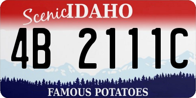 ID license plate 4B2111C
