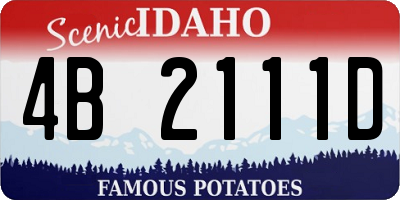 ID license plate 4B2111D