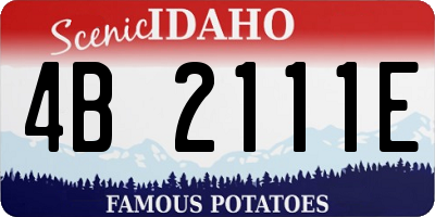 ID license plate 4B2111E