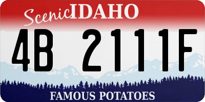 ID license plate 4B2111F