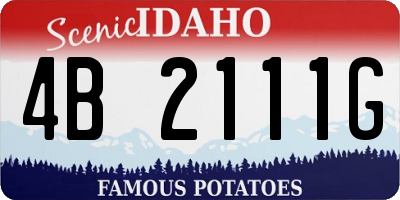 ID license plate 4B2111G