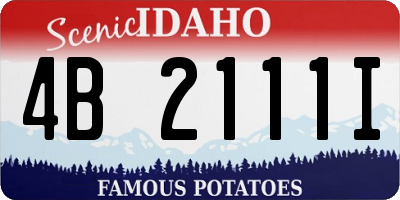 ID license plate 4B2111I