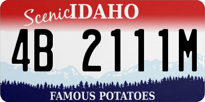 ID license plate 4B2111M