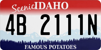 ID license plate 4B2111N