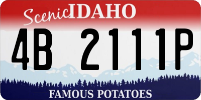 ID license plate 4B2111P