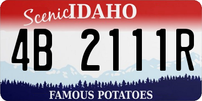 ID license plate 4B2111R
