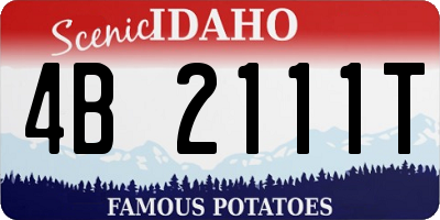 ID license plate 4B2111T