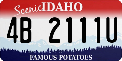 ID license plate 4B2111U
