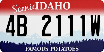ID license plate 4B2111W