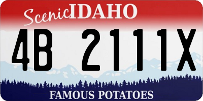 ID license plate 4B2111X
