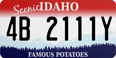 ID license plate 4B2111Y