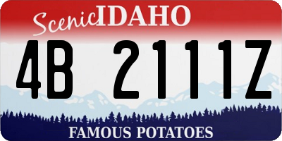 ID license plate 4B2111Z