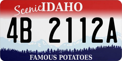 ID license plate 4B2112A
