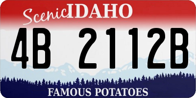 ID license plate 4B2112B