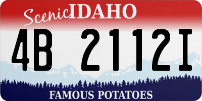 ID license plate 4B2112I
