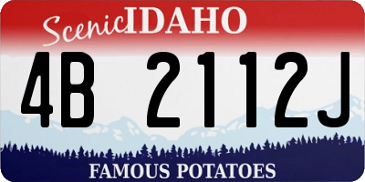 ID license plate 4B2112J