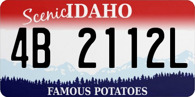 ID license plate 4B2112L