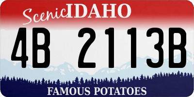 ID license plate 4B2113B