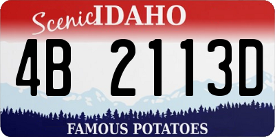ID license plate 4B2113D
