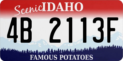 ID license plate 4B2113F