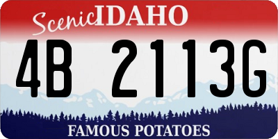 ID license plate 4B2113G
