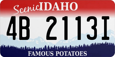 ID license plate 4B2113I