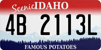 ID license plate 4B2113L