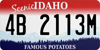 ID license plate 4B2113M
