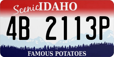 ID license plate 4B2113P