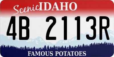 ID license plate 4B2113R