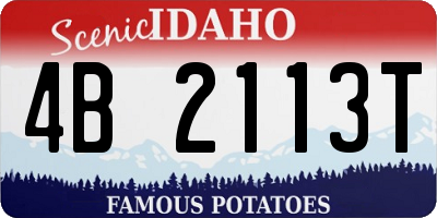 ID license plate 4B2113T
