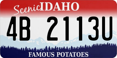 ID license plate 4B2113U
