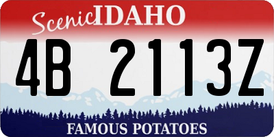 ID license plate 4B2113Z