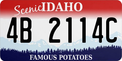 ID license plate 4B2114C