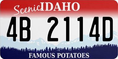 ID license plate 4B2114D