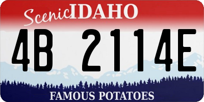 ID license plate 4B2114E